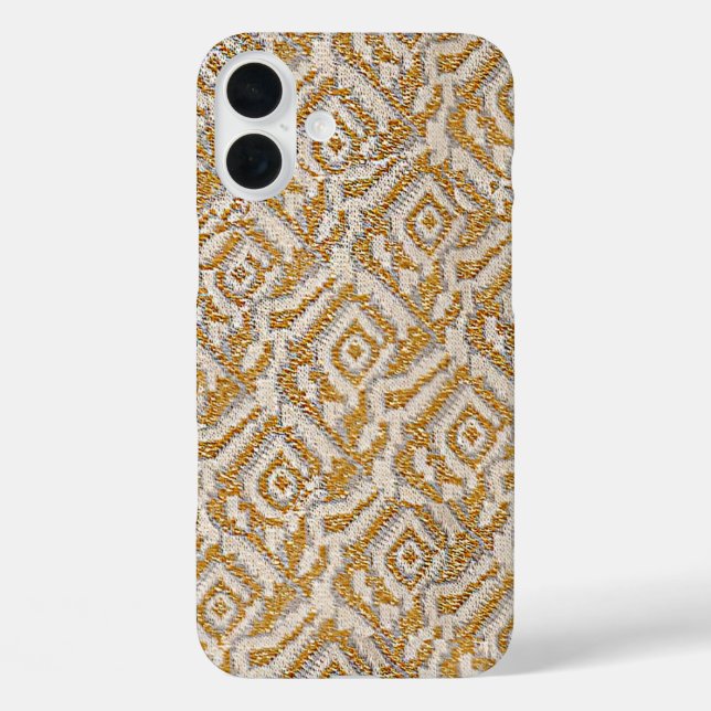 Coques Case-Mate iPhone Faux Tissé Or Gatsby Métallique (Verso)