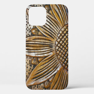 Coque iPhone 12 Pro Faux Tournesol Texté