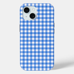 Coque Pour iPhone 15 Faye et Lauren Blue Gingham