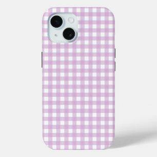 Coque Pour iPhone 15 Faye et Lauren Soft Purple En vichy