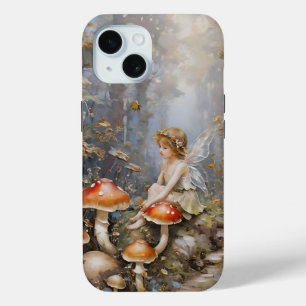 Coque Pour iPhone 15 Fée de champignons Whimsical
