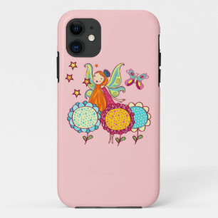 Coque iPhone 11 Fée de jardin avec des fleurs