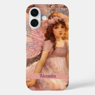 Coques iPhone 16 Fée Fantaisiste dans un Jardin Floral Rose de Rêve