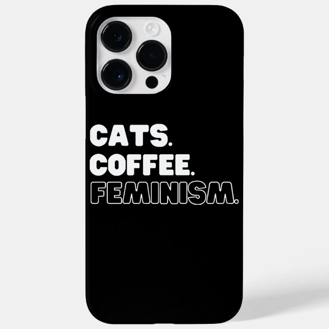 Coques Case-Mate iPhone Féminisme du café des chats (Verso)