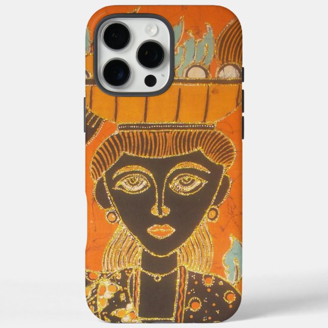 Coques Case-Mate iPhone Femme africaine portant panier d'art (Verso)
