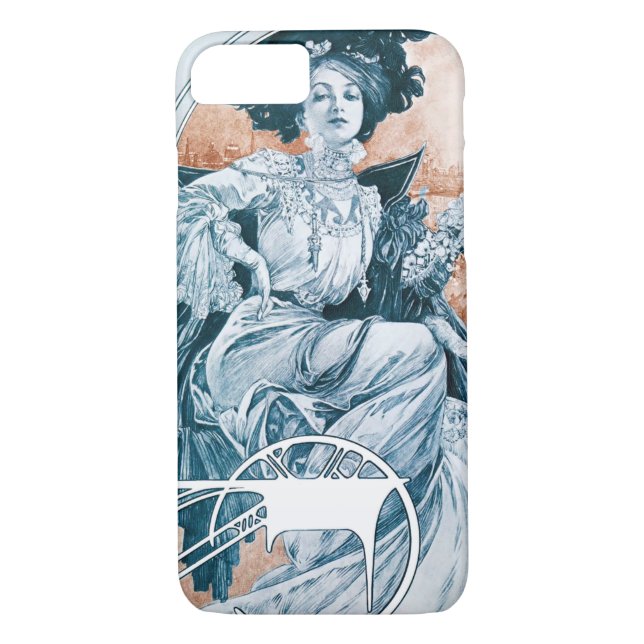Coques Case-Mate iPhone Femme avec Rose, Mucha (Dos)