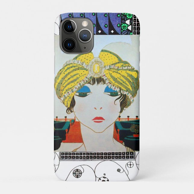 Coques Case-Mate iPhone FEMME AVEC TURBAN JAUNE ORIENTAL / Mode Beauté (Dos)