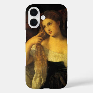 Coques iPhone 16 Femme avec un miroir par Titien, Renaissance vinta