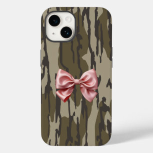 Coque Pour iPhone 14 Femme Bottomland Camo Cute Rose Ribbon Bow
