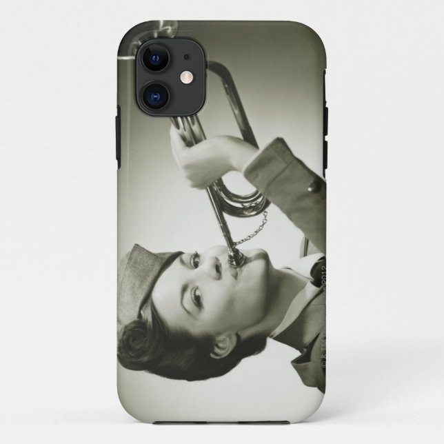 Coques Case-Mate iPhone Femme dans l'uniforme de soldat (Dos)