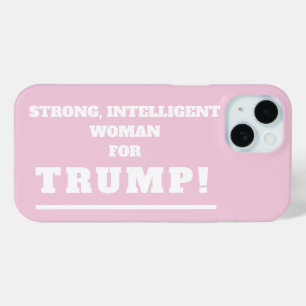 Coque Pour iPhone 15 Femme forte pour Trump
