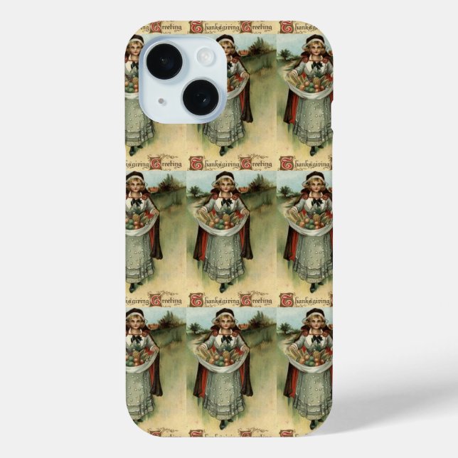 Coques Case-Mate iPhone Femme pèlerine Thanksgiving Vintage (Verso)