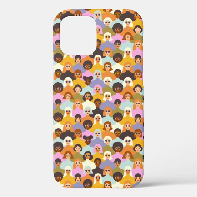 Coques Case-Mate iPhone Femmes rétrogrades du Motif mondial (Verso)