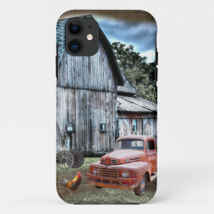 Case-Mate iPhone Case Ferme Rustique Camion Camion Wagon Wheel Rooster F