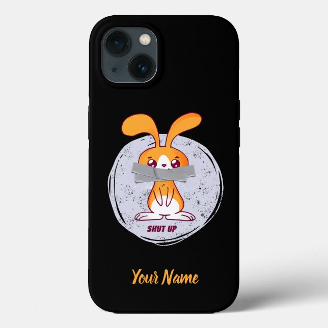 Coques Case-Mate iPhone Ferme ta gueule lapin dessin comique sarcastique d (Verso)