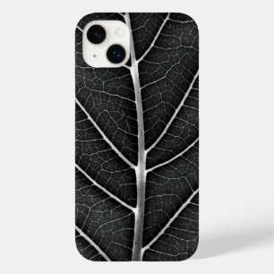Coque Pour iPhone 14 Plus Fermeture de la feuille brillante noire et blanche