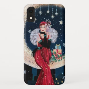 Case-Mate iPhone Case Festif art déco rétro dame de Noël