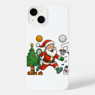 Coque Pour iPhone 14 Festival Mega Sports de père Noël - Christmas Mult