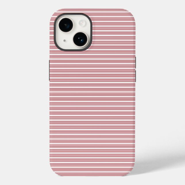 Coques Case-Mate iPhone Festive Red Stripes Téléphone Case (Verso)