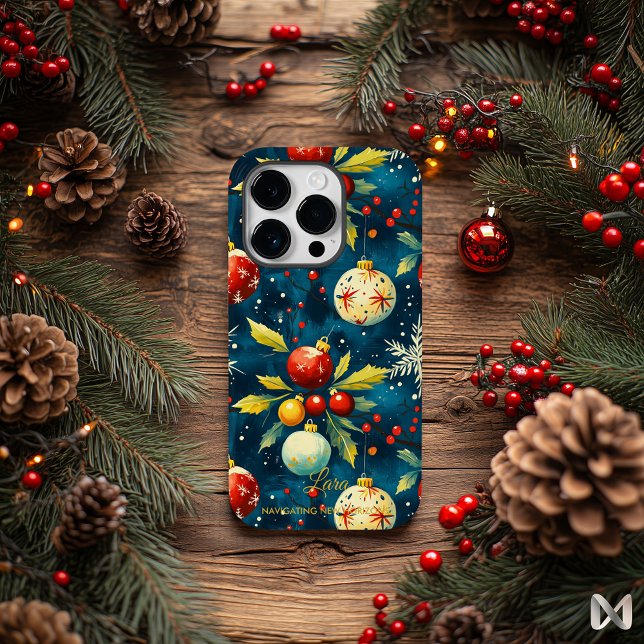 Coques Case-Mate iPhone Fête Artistique - Festive Ornament Design (Créateur téléchargé)