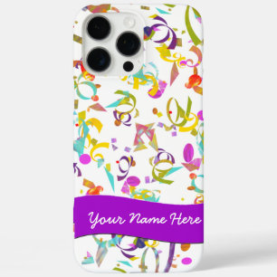 Coques iPhone 16 Pro Max Fête Colorée Confettis Lancer Sur Fond Blanc