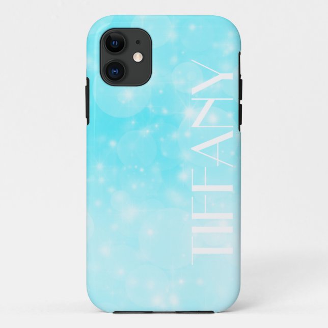 Coques Case-Mate iPhone fête d'anniversaire de Noël bleu vif (Dos)