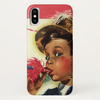 Fête d'anniversaire vintage, Fille avec faiseur de