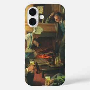 Coques iPhone 16 Fête de famille vintage, cuisson de steaks et bois
