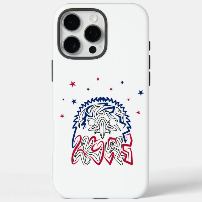 Coques Case-Mate iPhone Fête de l'Indépendance Étoiles d'aigle américain (Verso)