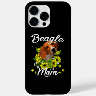 Coque Pour Pour iPhone 14 Pro Max Fête des mères de chien / Fleur de soleil Beagle m
