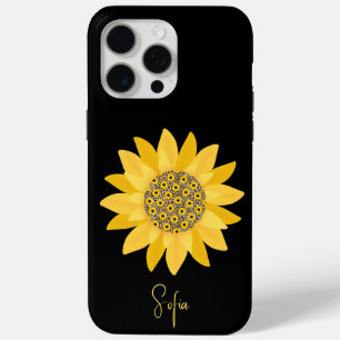 Coque iPhone 15 Pro Max Fête des Mères du Tournesol Jaune mignonne