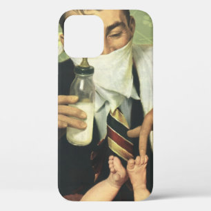 Case-Mate iPhone Case Fête des Pères vintage, papa donnant un biberon à 
