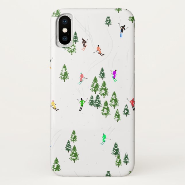 Coques Case-Mate iPhone Fête d'Illustration de ski alpin Freeride (Dos)