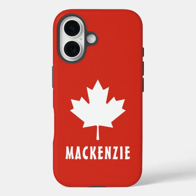 Coques Case-Mate iPhone Fête du Canada Rouge Blanc Canadien Drapeau Maple  (Verso)
