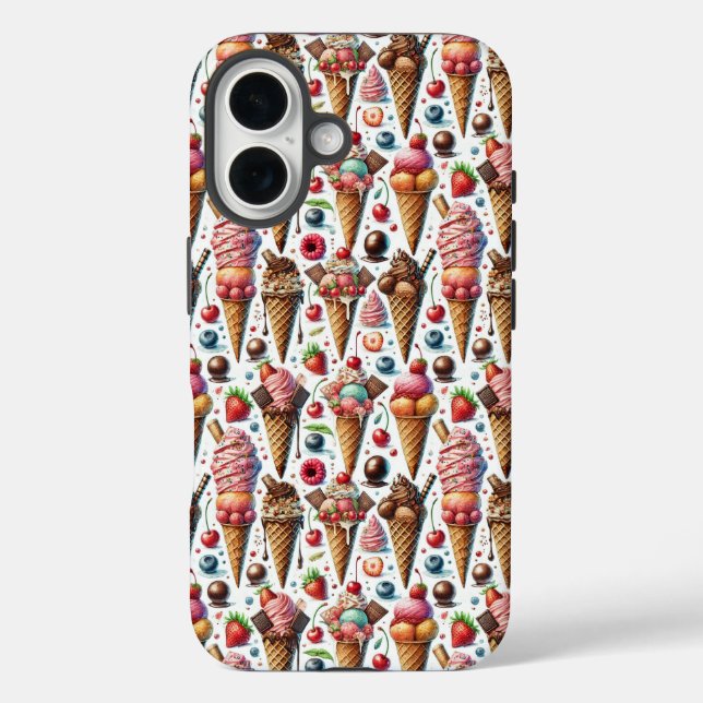 Coques Case-Mate iPhone Fête du Parlateur de crème glacée (Verso)