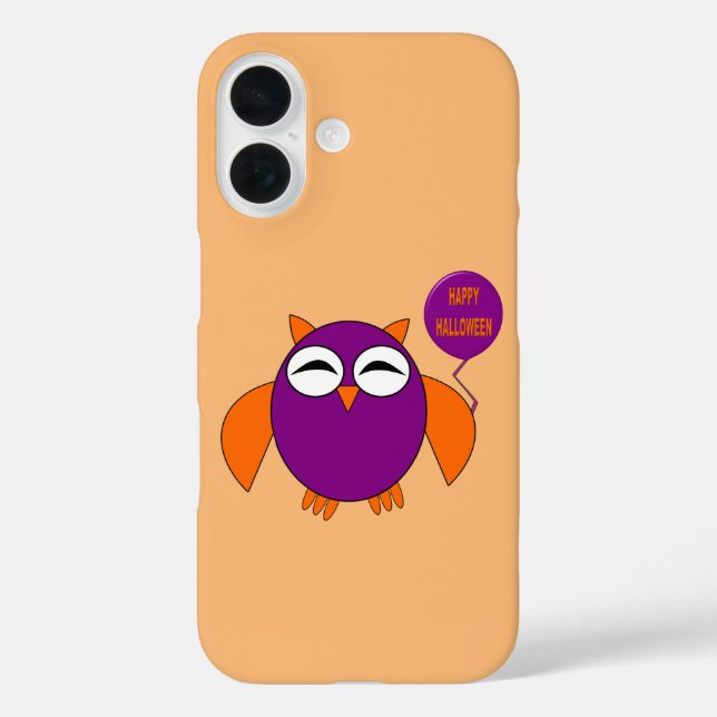Coques Case-Mate iPhone Fête joyeuse d'Halloween chouette (Verso)