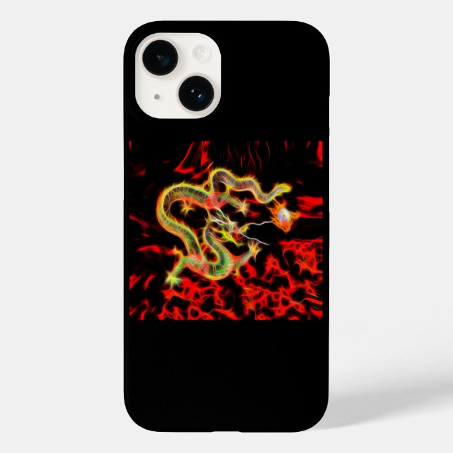 Coques Case-Mate iPhone Feu de dragon sur Lucky Energy (Verso)