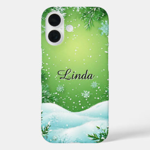 Coques iPhone 16 Feuillage hivernal entourant la scène