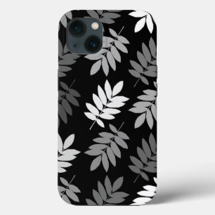 Case-Mate iPhone Case Feuille aînée Lg motif Noir Blanc Gris