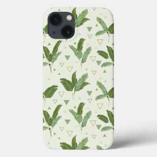 iPhone 13 Case Feuille de banane avec des triangles
