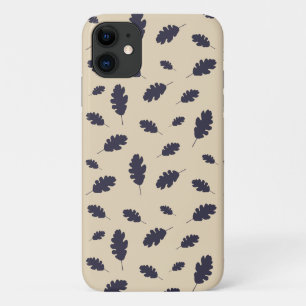 Case-Mate iPhone Case Feuille de chêne bleu foncé motif sur arrière - pl