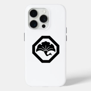 Coque iPhone 15 Pro Feuille de ginkgo en forme de grue sur plateau