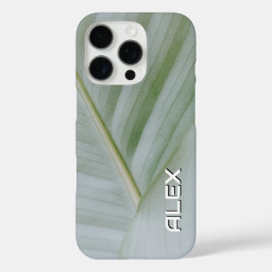 Coques iPhone 16 Pro Feuille de palme détaillée - Gros plan botanique
