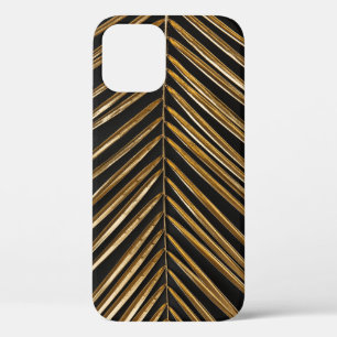 Case-Mate iPhone Case Feuille de palme dorée : minimaliste noir