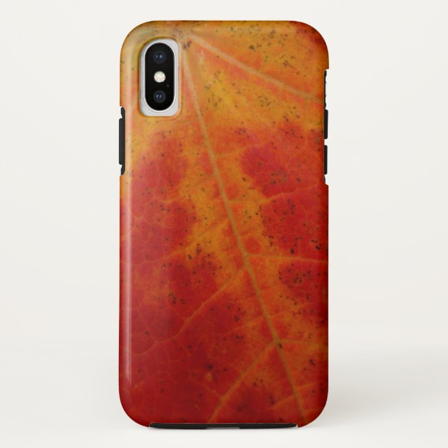 Coques Case-Mate iPhone Feuille d'érable rouge Abstraite Automne Photograp (Dos)