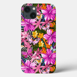 Case-Mate iPhone Case Feuille et fleurs tropicaux