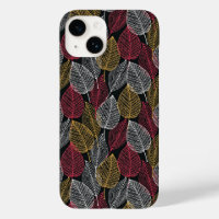 Feuille squelette moderne Motif d'automne