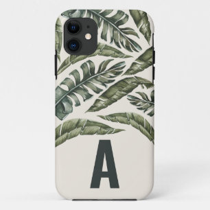 Case-Mate iPhone Case Feuille tropicale initiale personnalisée