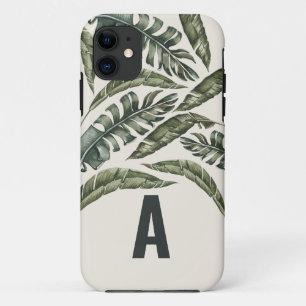 Case-Mate iPhone Case Feuille tropicale personnalisée initiale