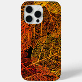 Coque iPhone 15 Pro Max Feuilles automne élégantes